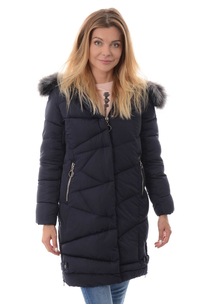 Damska Zimowa Kurtka Ortalionowa Miriam Granatowa