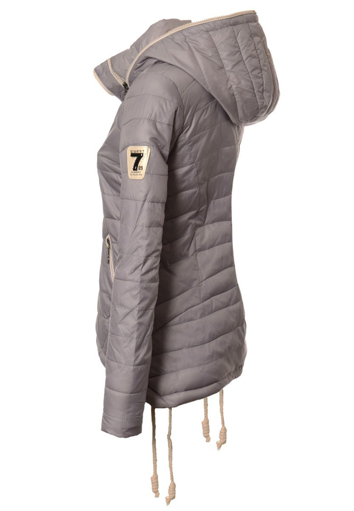 Damska Jesienna Kurtka Ortalionowa Eva Szara
