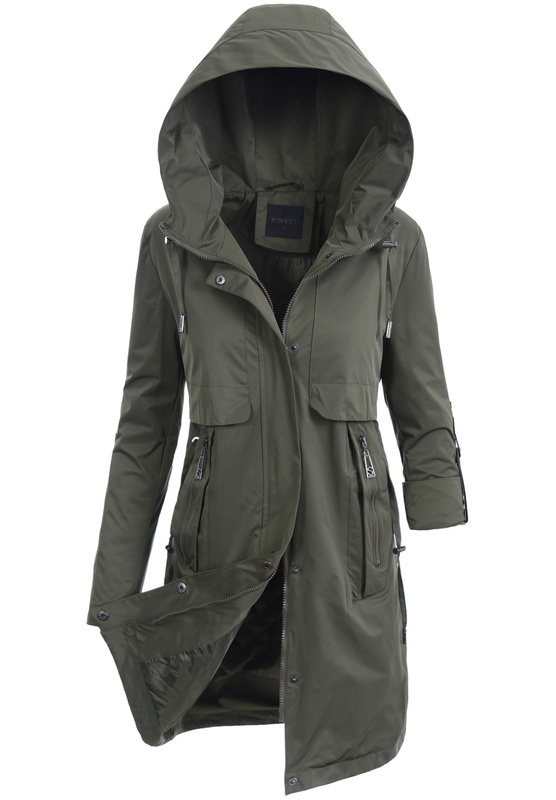 Damska Kurtka Parka Wiosenna Sofia Zielona