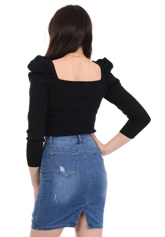 Damska Jenasowa Spódnica Niebieska