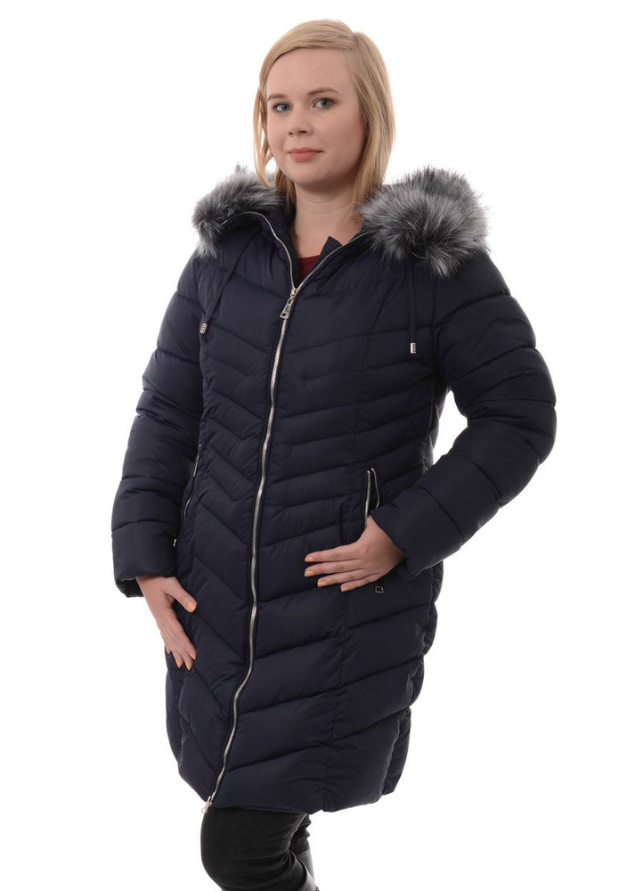 Damska Zimowa Ortalionowa Kurtka Granatowa