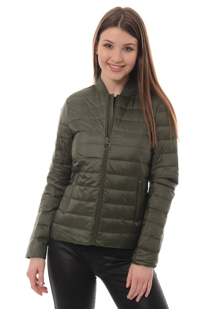 Damska Puchowa Wiosenna Kurtka Kornelia Zielona