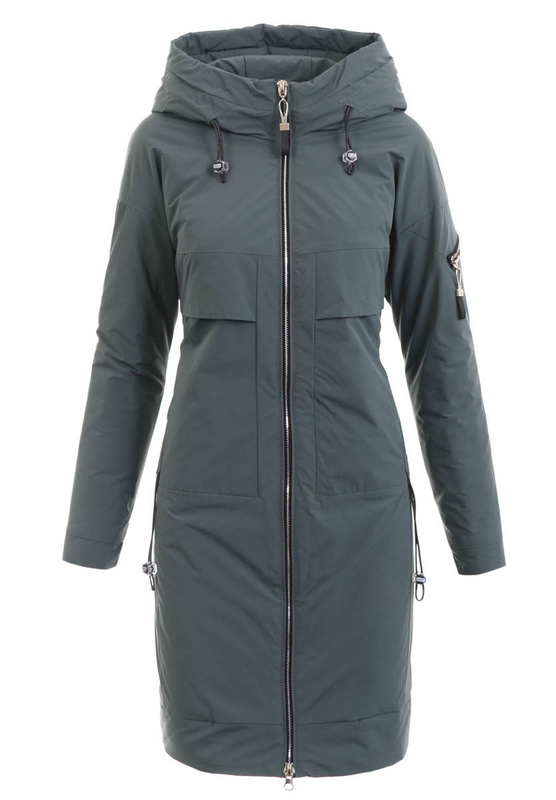 Damska Kurtka Parka Wiosenna Grace Morska