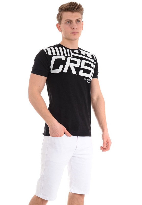 Męska Koszulka T-Shirt Nadruk Czarna