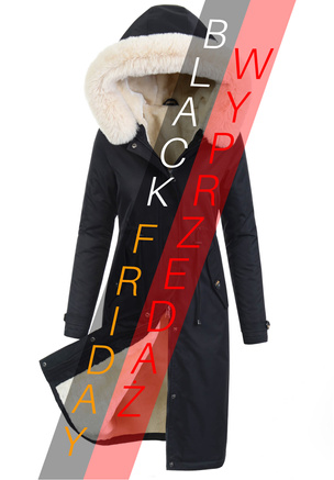 Damska Kurtka Parka Zimowa Selena Czarna