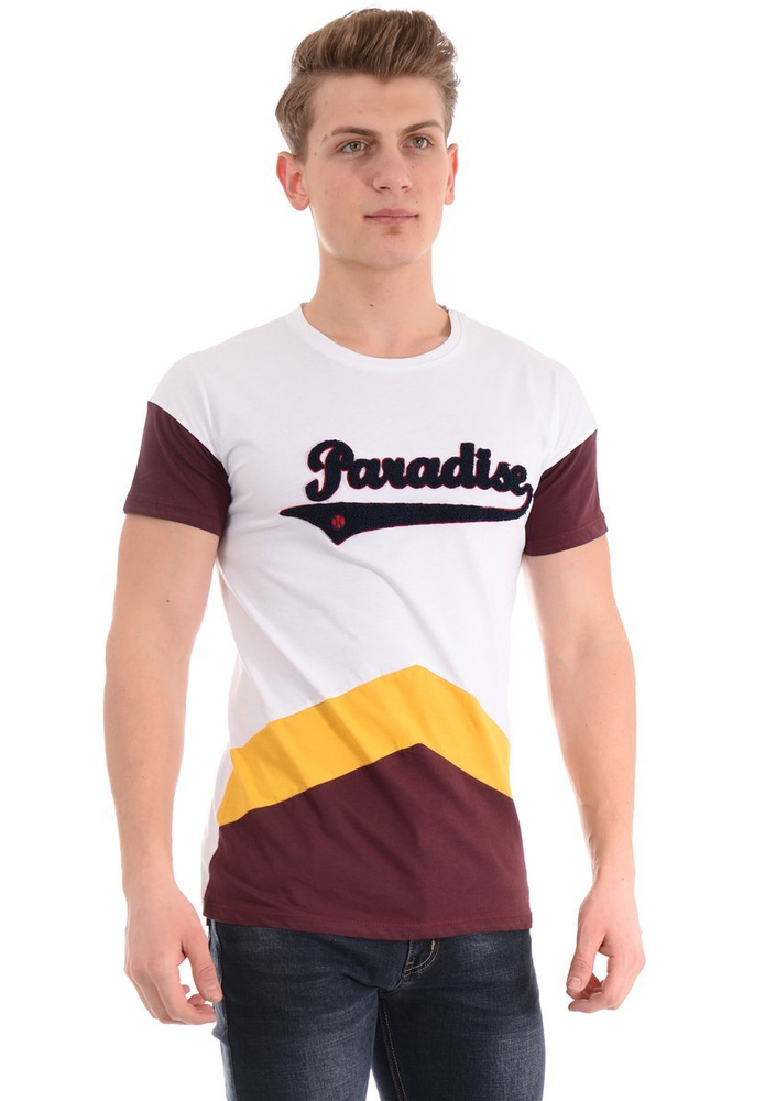 Męska Koszulka T-Shirt Nadruk Biała