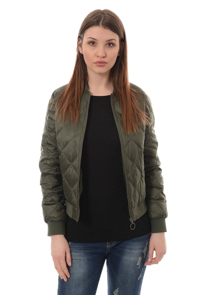 Damska Puchowa Wiosenna Kurtka Zielona