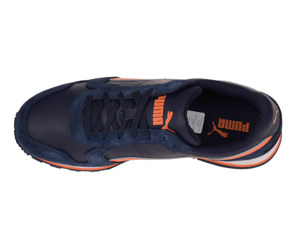 Męskie Buty Sportowe Puma ST Runner Peacoat Granatowo-Pomarańczowe