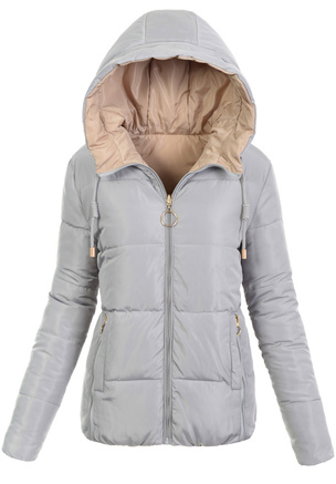 Damska Kurtka Ortalionowa Dwustronna Nastia Szara