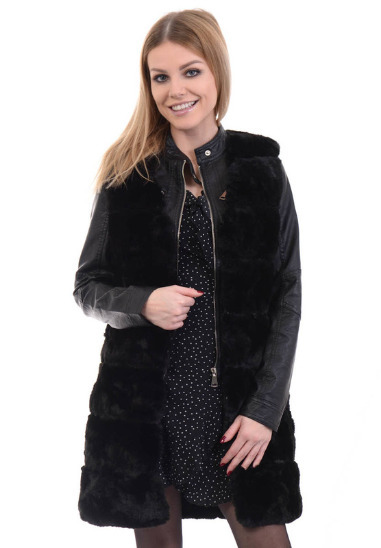 Damska Kamizelka Bezrękawnik Anastazja Czarny