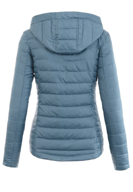 Damska Wiosenna Kurtka Maryla Pastelowo Niebieska