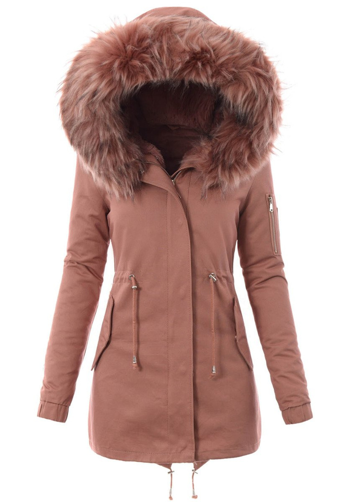 Piękna Damska Kurtka Parka 2w1 Emilia Różowa