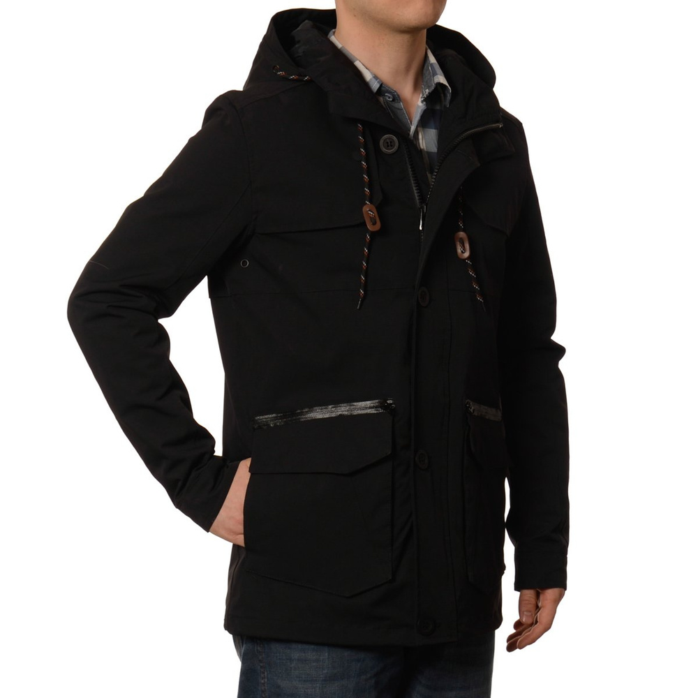 Męska Elegancka Kurtka Wiosenna - Jesienna Pablo Czarna