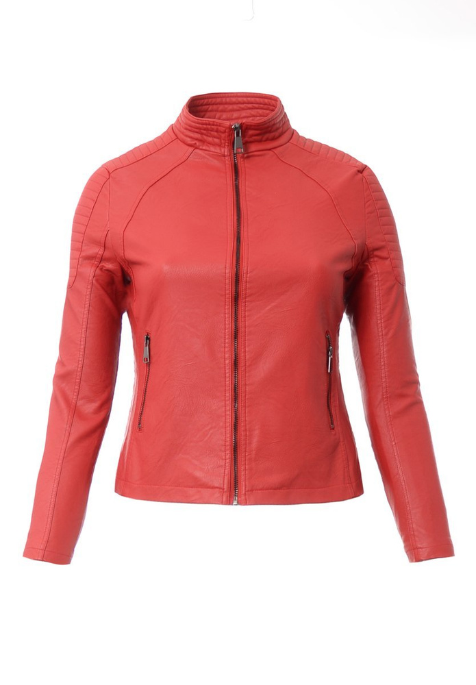 Damska Kurtka Ramoneska Klaudia Czerwona