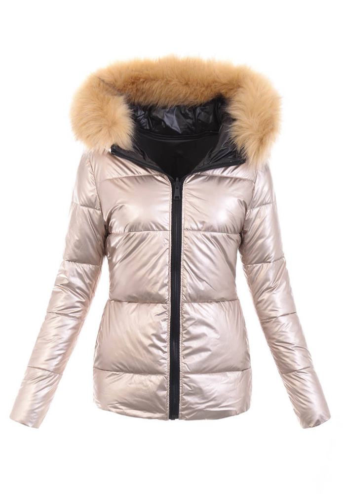 Damska Kurtka Zimowa Amelia Złota