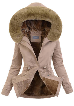 Damska Kurtka Parka Angelika Beżowa