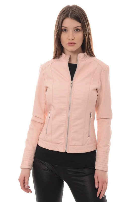 Rewelacyjna Damska Kurtka Ramoneska Flora Różowa