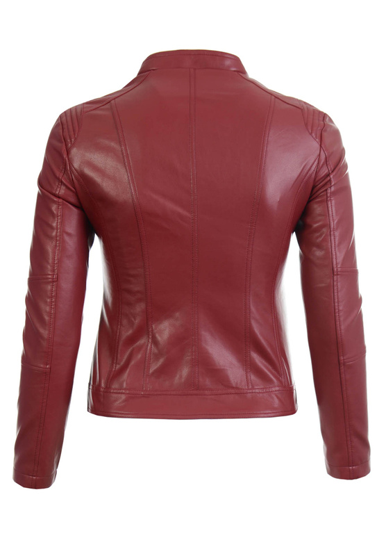 Damska Kurtka Ramoneska Asteria Bordowa