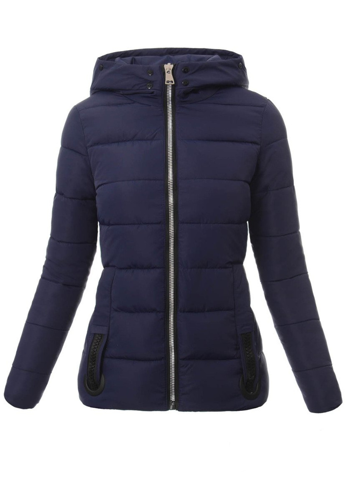 Damska Zimowa Kurtka Ortalionowa Granatowa
