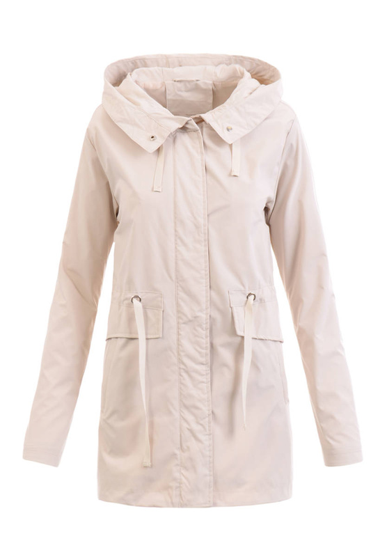 Damska Kurtka Parka Wiosenna Sabina Kremowa