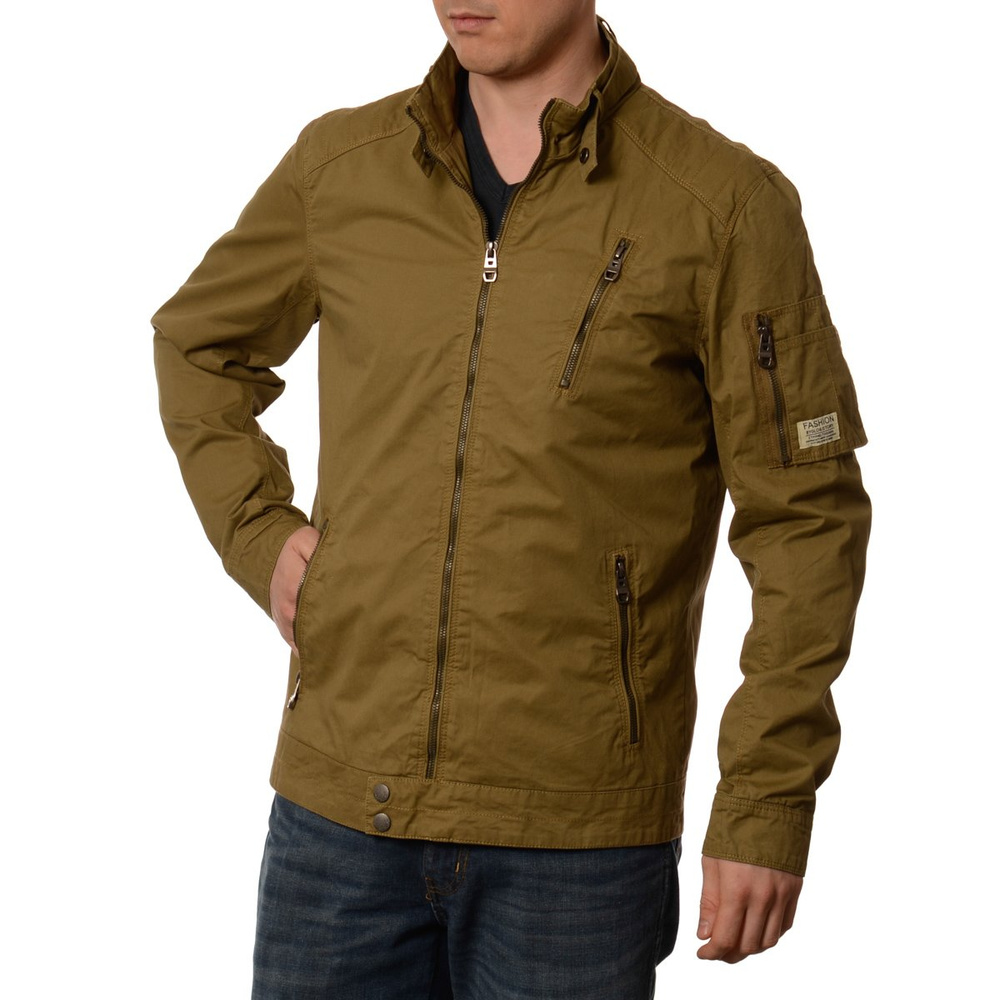 Męska Wiosenna - Jesienna Kurtka Tomas Khaki