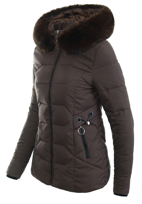 Damska Kurtka Pikowana Nora Brązowa