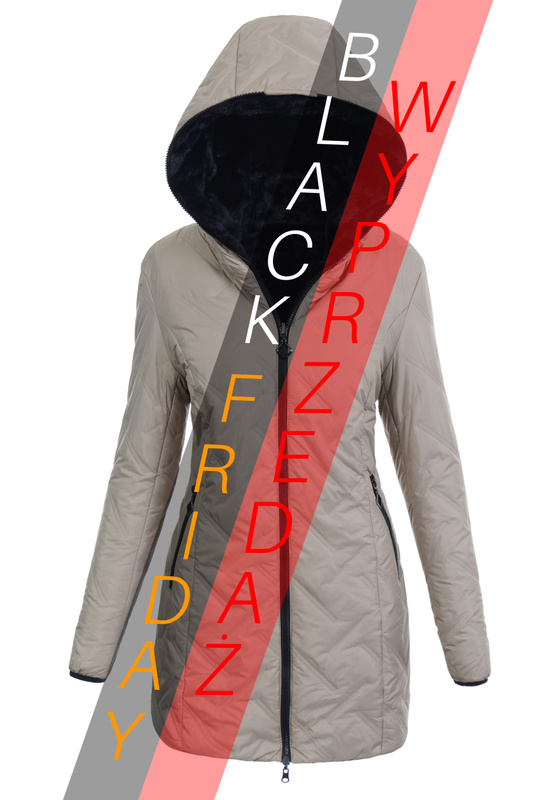 Damska Kurtka Dwustronna Zimowa Damiana Beżowa