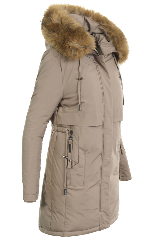 Damska Kurtka Zimowa Elwira Beżowa