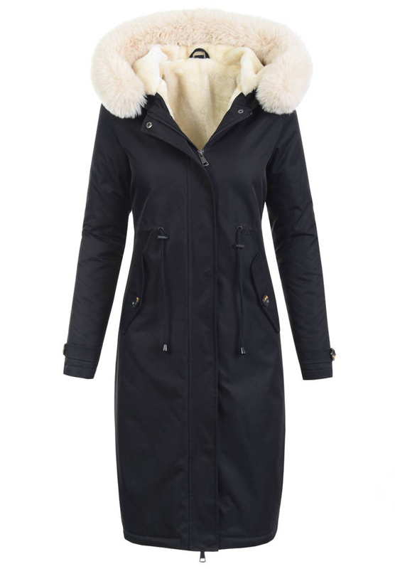 Damska Kurtka Parka Zimowa Selena Czarna