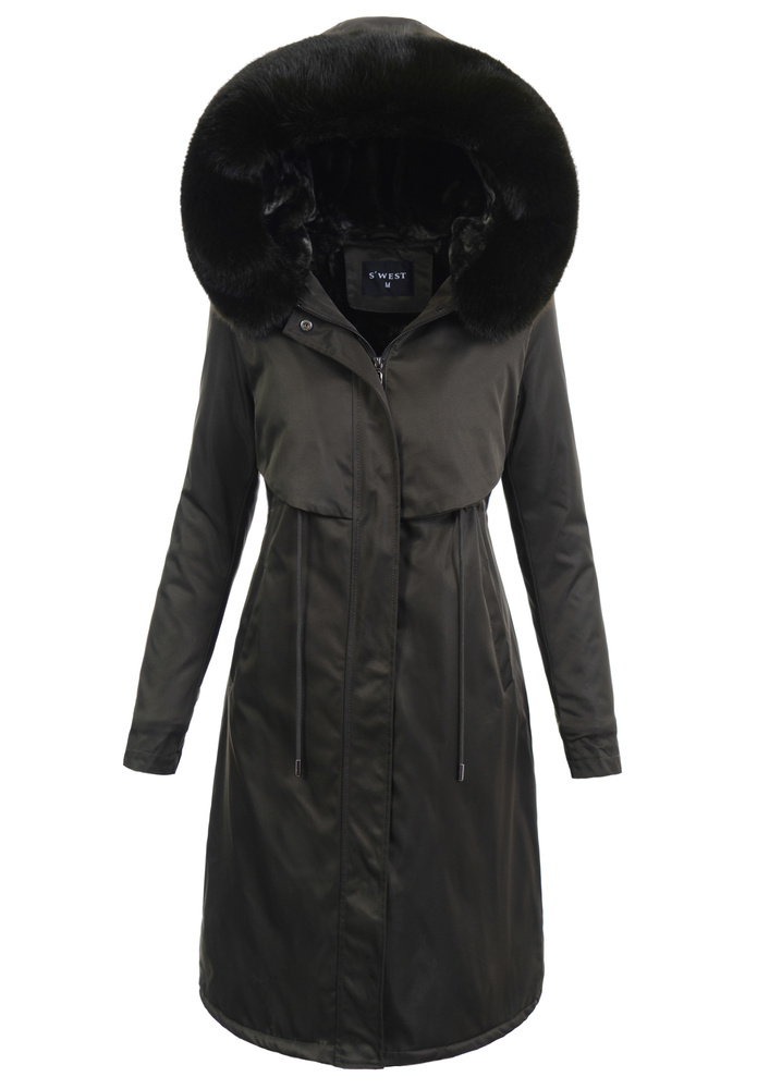 Damska Kurtka Parka Zimowa Natalia Zielona