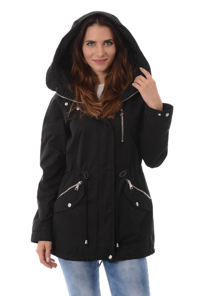 Damska Kurtka Parka Zimowa 2w1 Oktawia Czarna