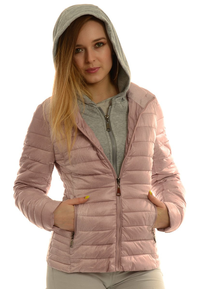 Damska Wiosenna Kurtka Ortalionowa Elma Różowa