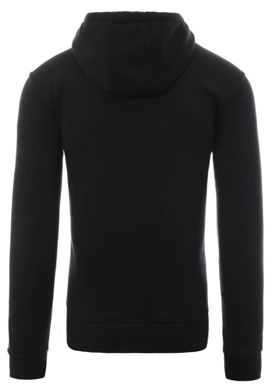 Męska Bluza Bawełniana Z Kapturem Czarna
