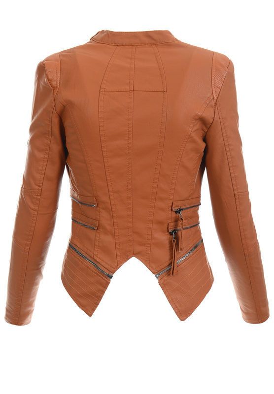 Damska Kurtka Ramoneska Catina Brązowa