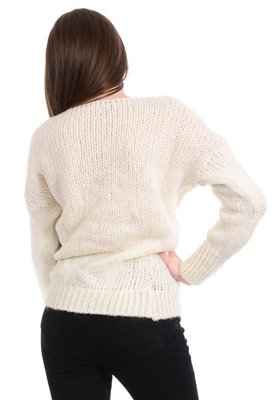 Damski Sweter Ecru