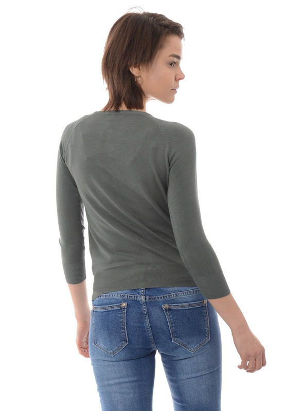 Damska Bluzka Sweterek Zapinany Zielony