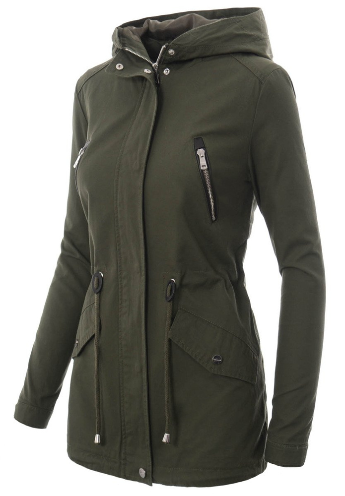 Damska Kurtka Parka Wiosenna Małgorzata Zielona