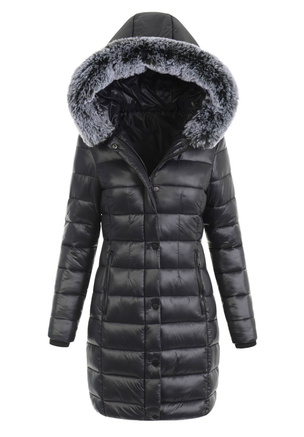 Damska Kurtka Ortalionowa Długa Laura Czarna