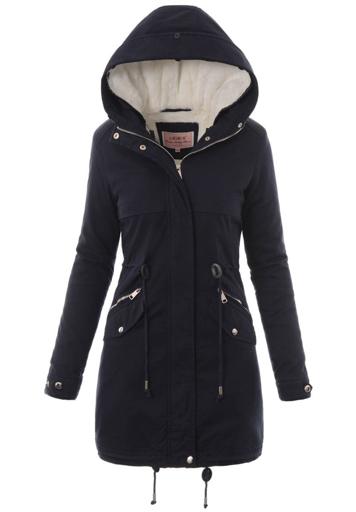 Damska Kurtka Parka Zimowa 2w1 Melka Granat