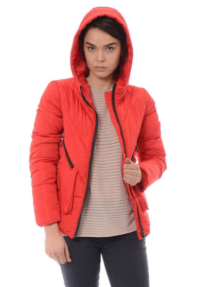 Damska Zimowa Kurtka Ortalionowa Ludmiła Czerwona