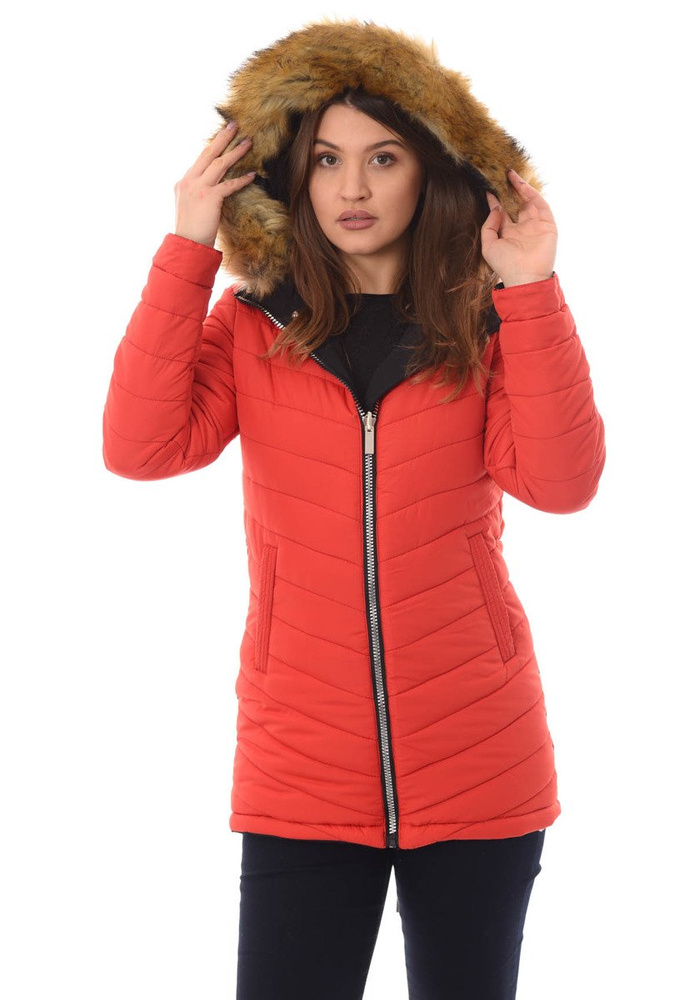 Damska Dwustronna Zimowa Kurtka Adriana Czarna