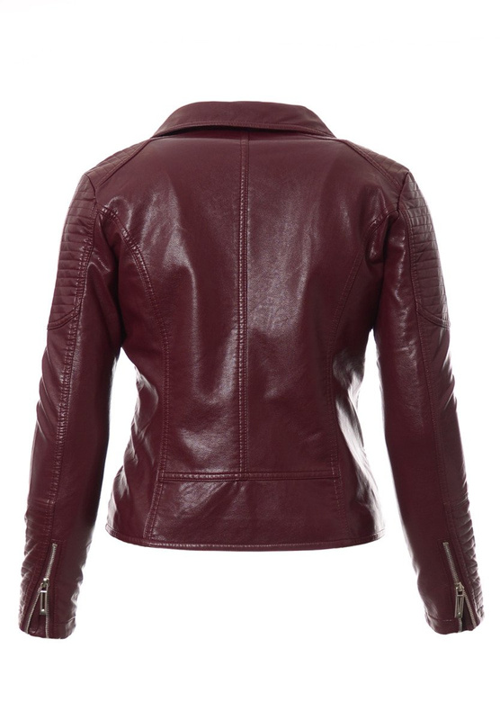 Damska Kurtka Ramoneska Sabrina Bordowa