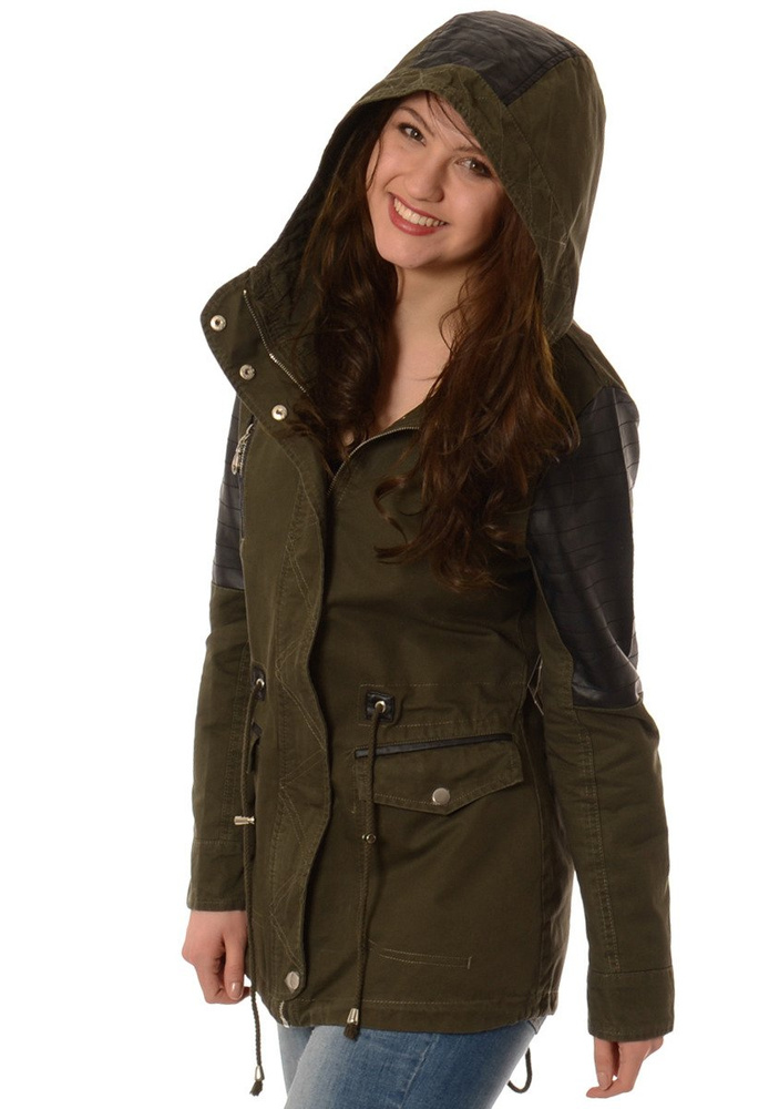 Damska Kurtka Parka Przejściowa Clarisse Zielona