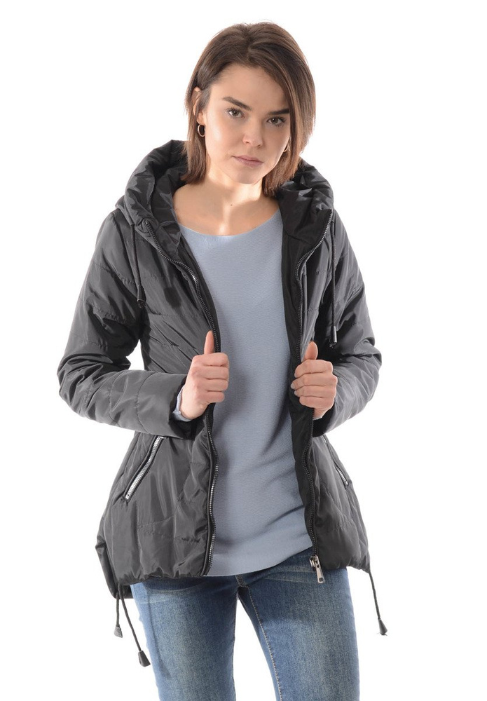 Damska Wiosenna Ortalionowa Kurtka Tola Czarna