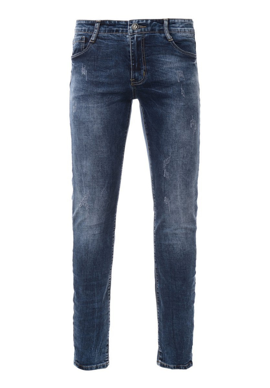 Męskie Spodnie Jeansowe Granatowe