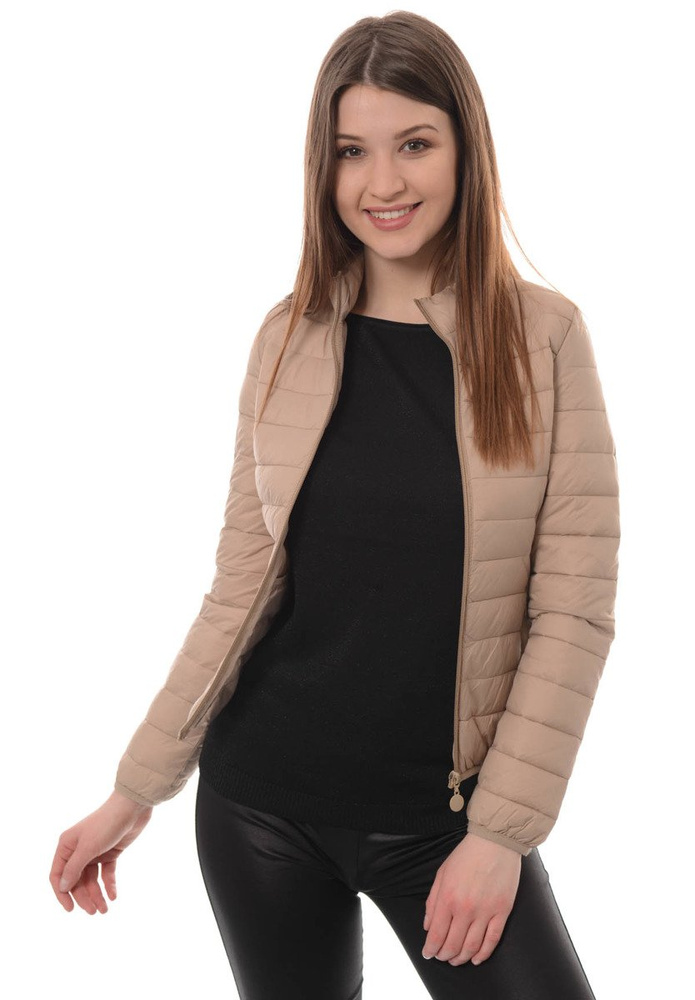 Damska Wiosenna Kurtka Beżowa