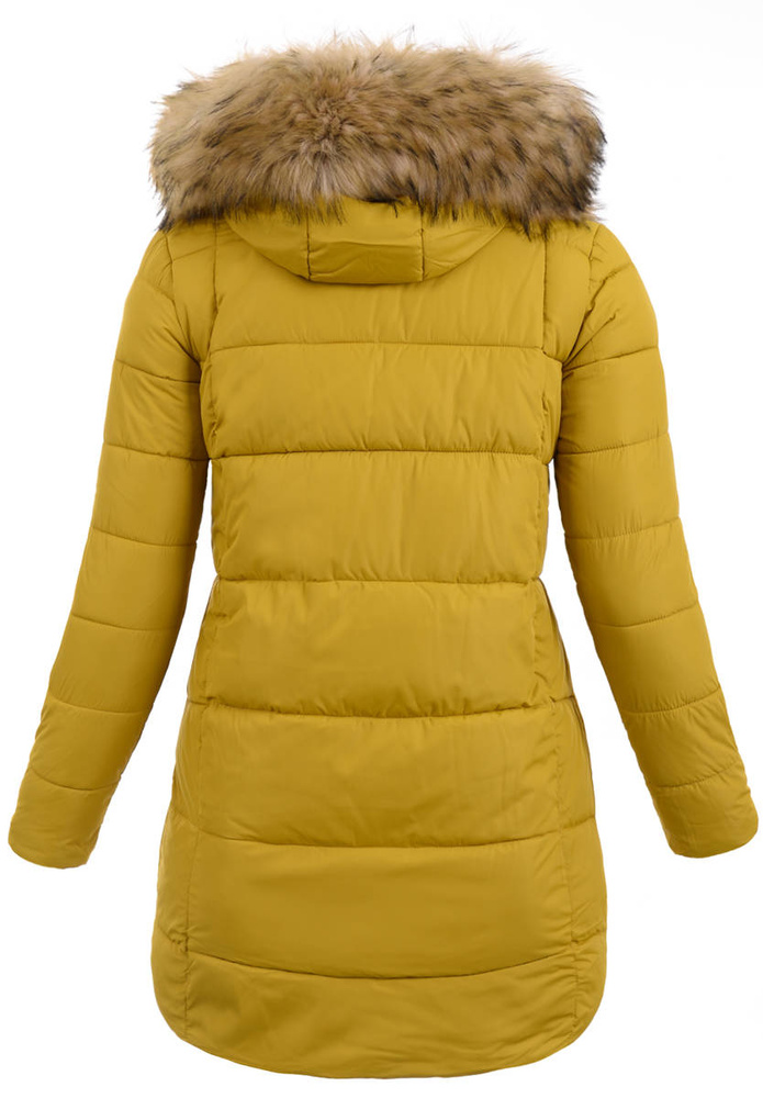 Damska Zimowa Kurtka Żółta