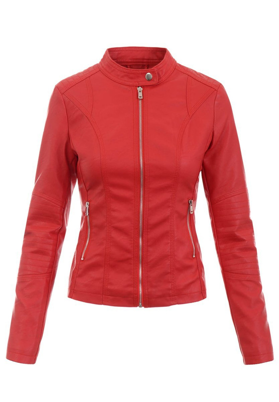 Damska Kurtka Ramoneska Karina Czerwona