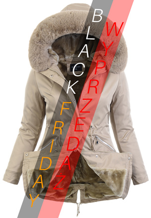 Kurtka Parka Zimowa Elżbieta Beżowa