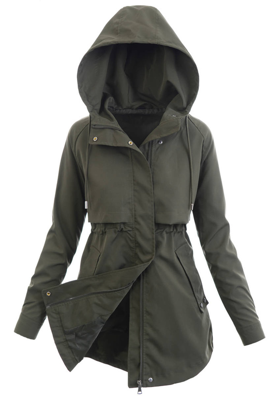 Damska Wiosenna Kurtka Żaklina Khaki